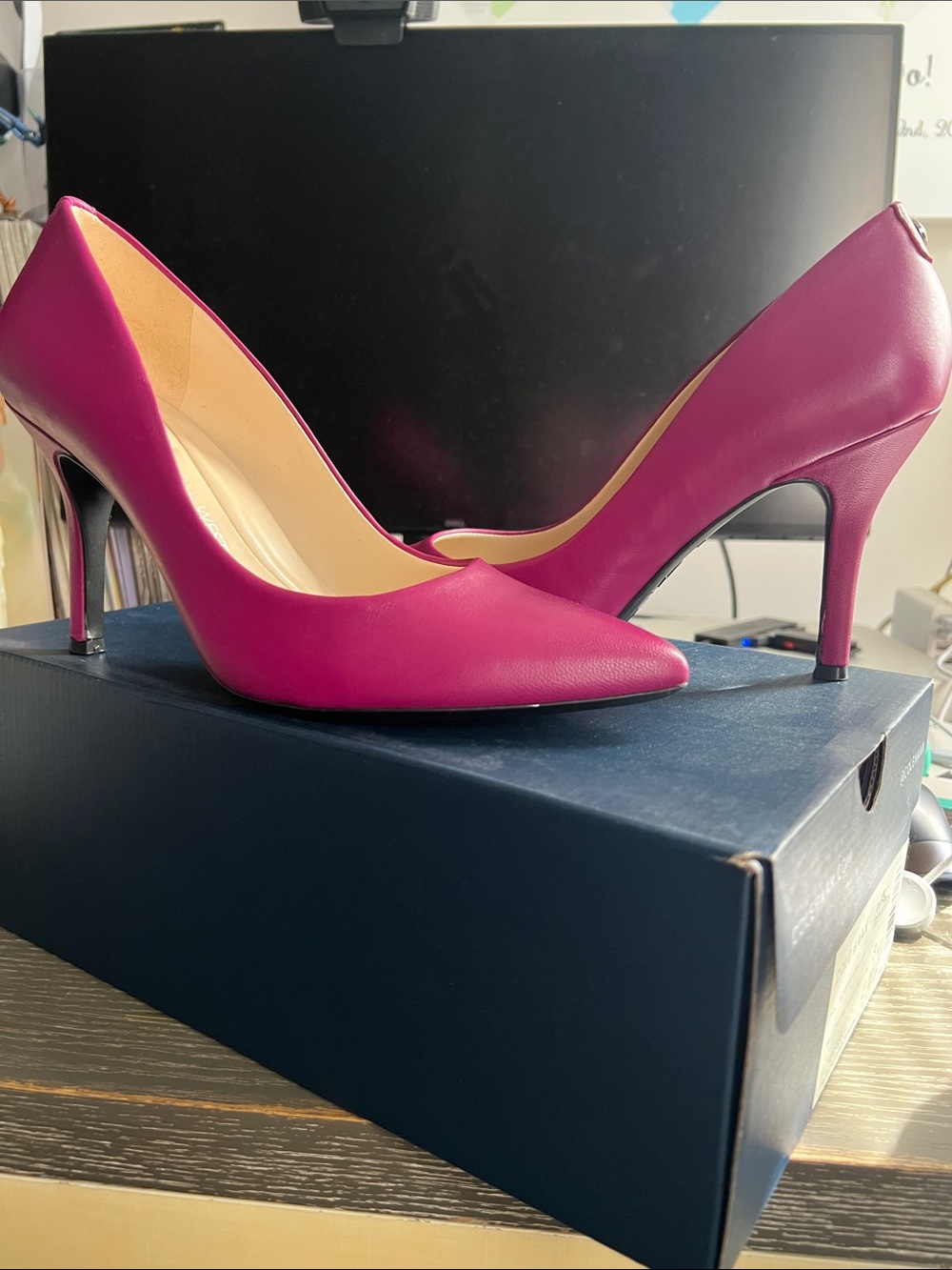 Nine West Magenta Pointed-Toe Stiletto Pumps